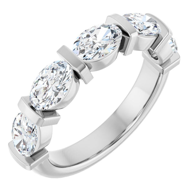 14K White Gold 2 CTW Lab-Grown Diamond Anniversary Band