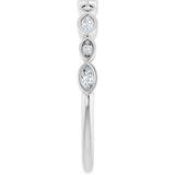 14K White Gold 1/6 CTW Lab-Grown Diamond  Anniversary Band