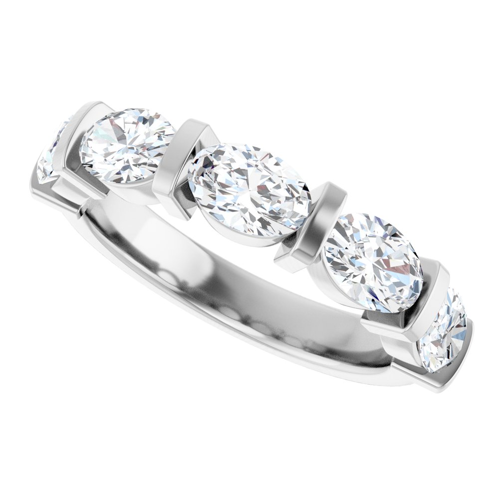 14K White Gold 2 CTW Lab-Grown Diamond Anniversary Band