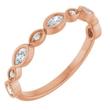 14K Rose Gold 1/4 CTW Natural Diamond Anniversary Band