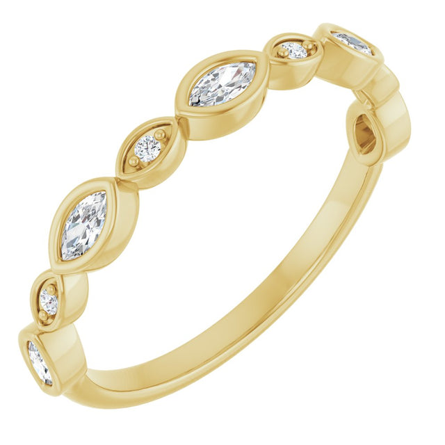 14K Yellow Gold 1/4 CTW Lab-Grown Diamond  Anniversary Band