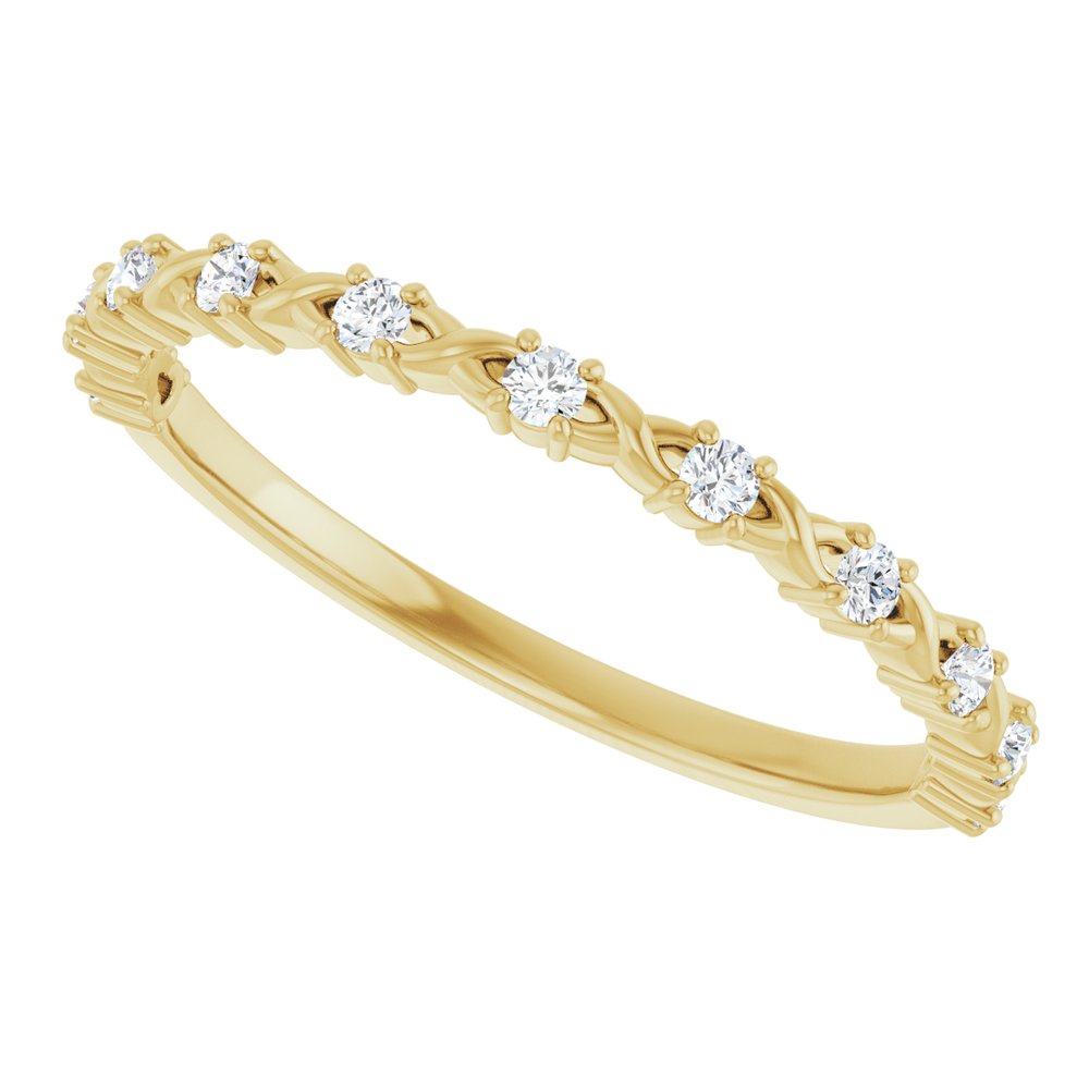 14K Yellow 1/6 CTW Natural Diamond Anniversary Band