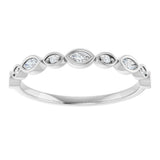 14K White Gold 1/6 CTW Lab-Grown Diamond  Anniversary Band