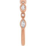 14K Rose Gold 1/4 CTW Natural Diamond Anniversary Band