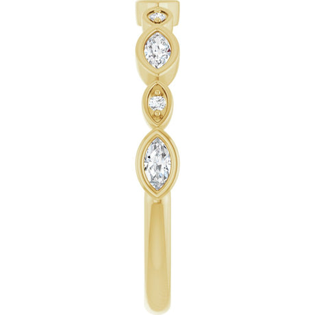 14K Yellow Gold 1/4 CTW Lab-Grown Diamond  Anniversary Band