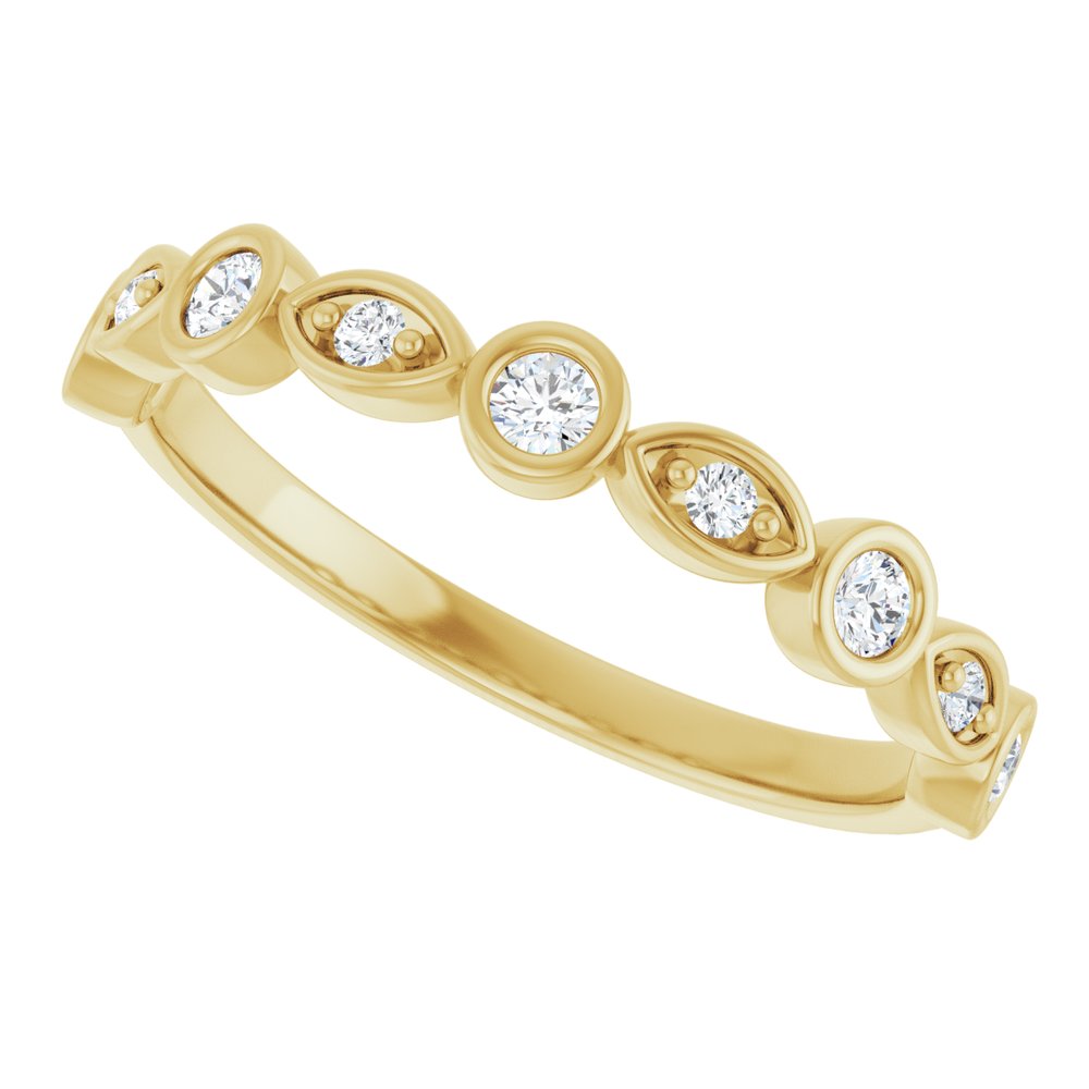 14K Yellow Gold 1/5 CTW Lab-Grown Diamond  Anniversary Band