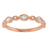 14K Rose Gold 1/4 CTW Natural Diamond Anniversary Band