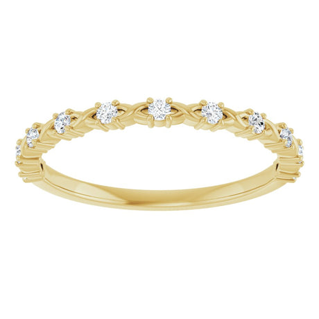 14K Yellow 1/6 CTW Natural Diamond Anniversary Band