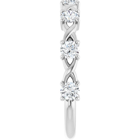 14K White 5/8 CTW Lab-Grown Diamond Anniversary Band