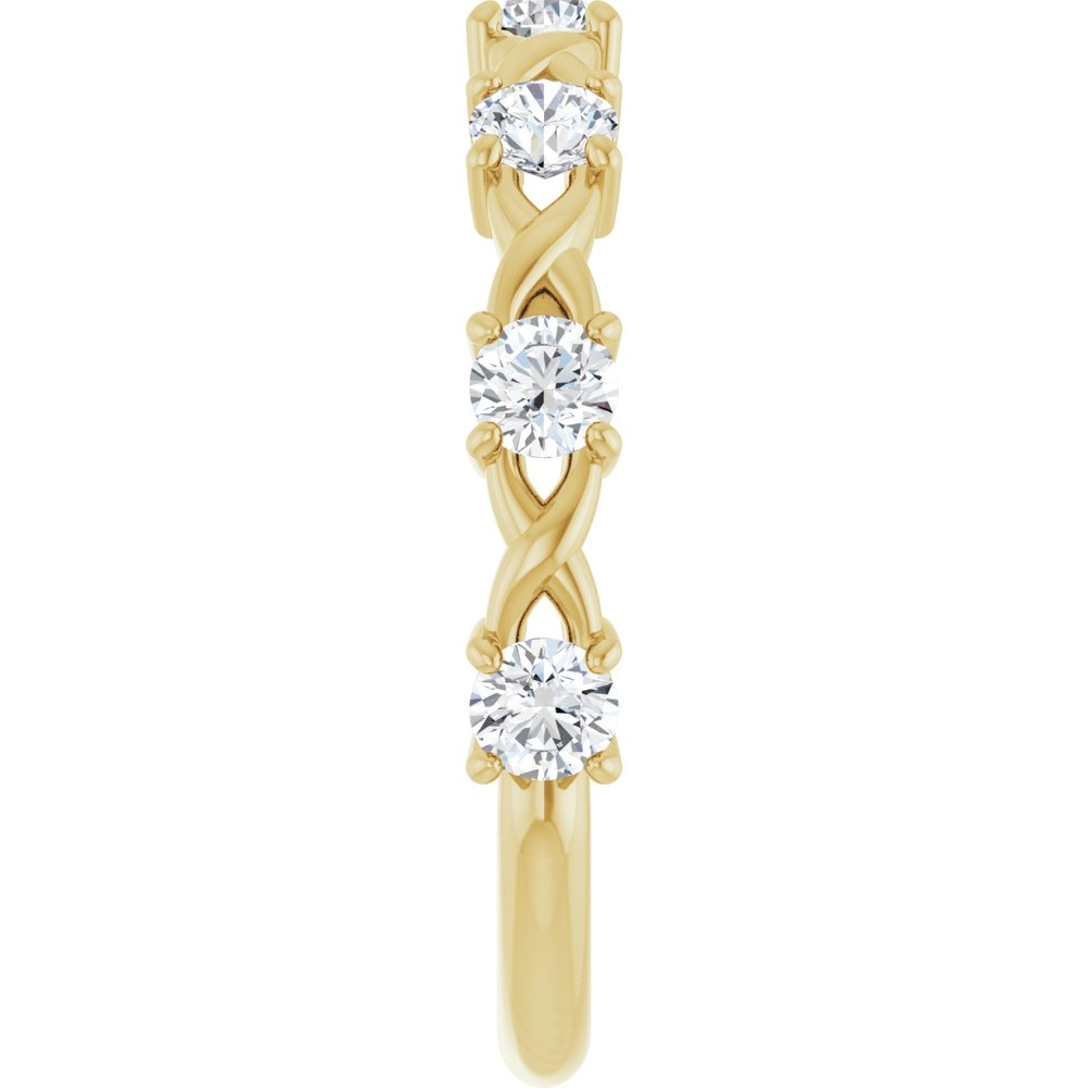 14K Yellow 5/8 CTW Lab-Grown Diamond Anniversary Band