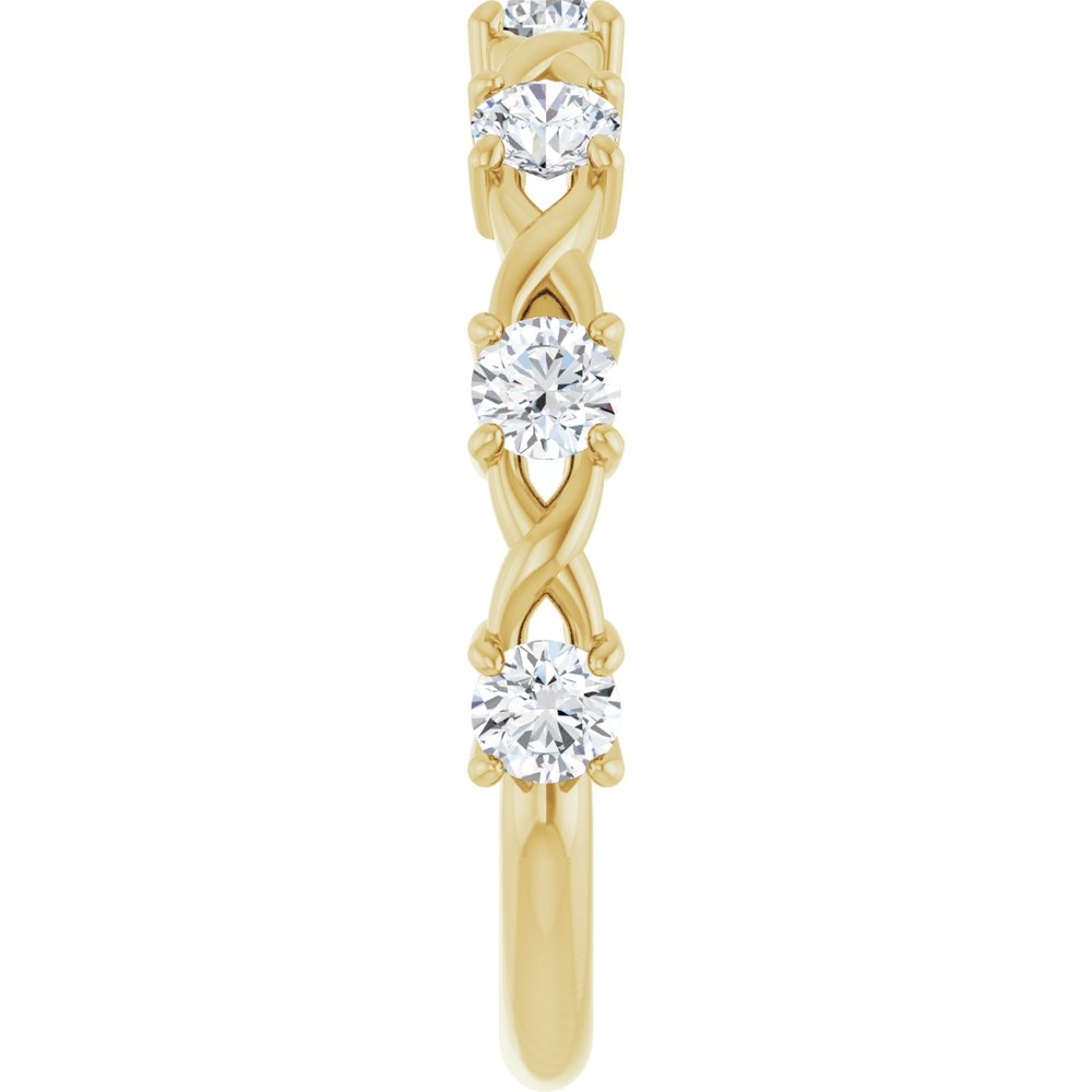 14K Yellow 5/8 CTW Natural Diamond Anniversary Band