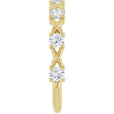 14K Yellow 5/8 CTW Natural Diamond Anniversary Band