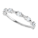 14K White 3/8 CTW Lab-Grown Diamond Anniversary Band