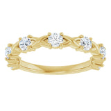 14K Yellow 5/8 CTW Lab-Grown Diamond Anniversary Band