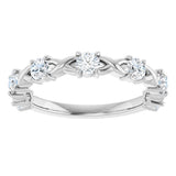 14K White 5/8 CTW Lab-Grown Diamond Anniversary Band