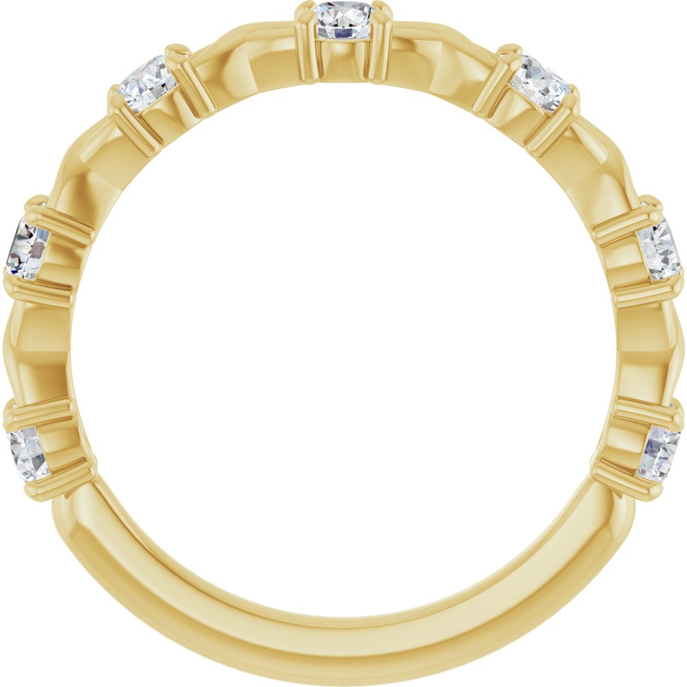 14K Yellow 5/8 CTW Lab-Grown Diamond Anniversary Band