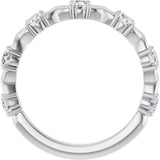 14K White 5/8 CTW Lab-Grown Diamond Anniversary Band