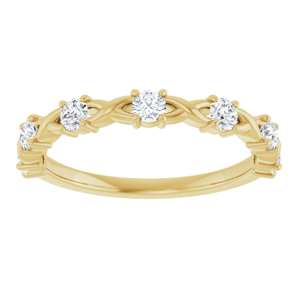 14K Yellow 3/8 CTW Lab-Grown Diamond Anniversary Band