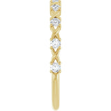 14K Yellow 1/4 CTW Natural Diamond Anniversary Band