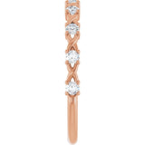 14K Rose 1/4 CTW Lab-Grown Diamond Anniversary Band