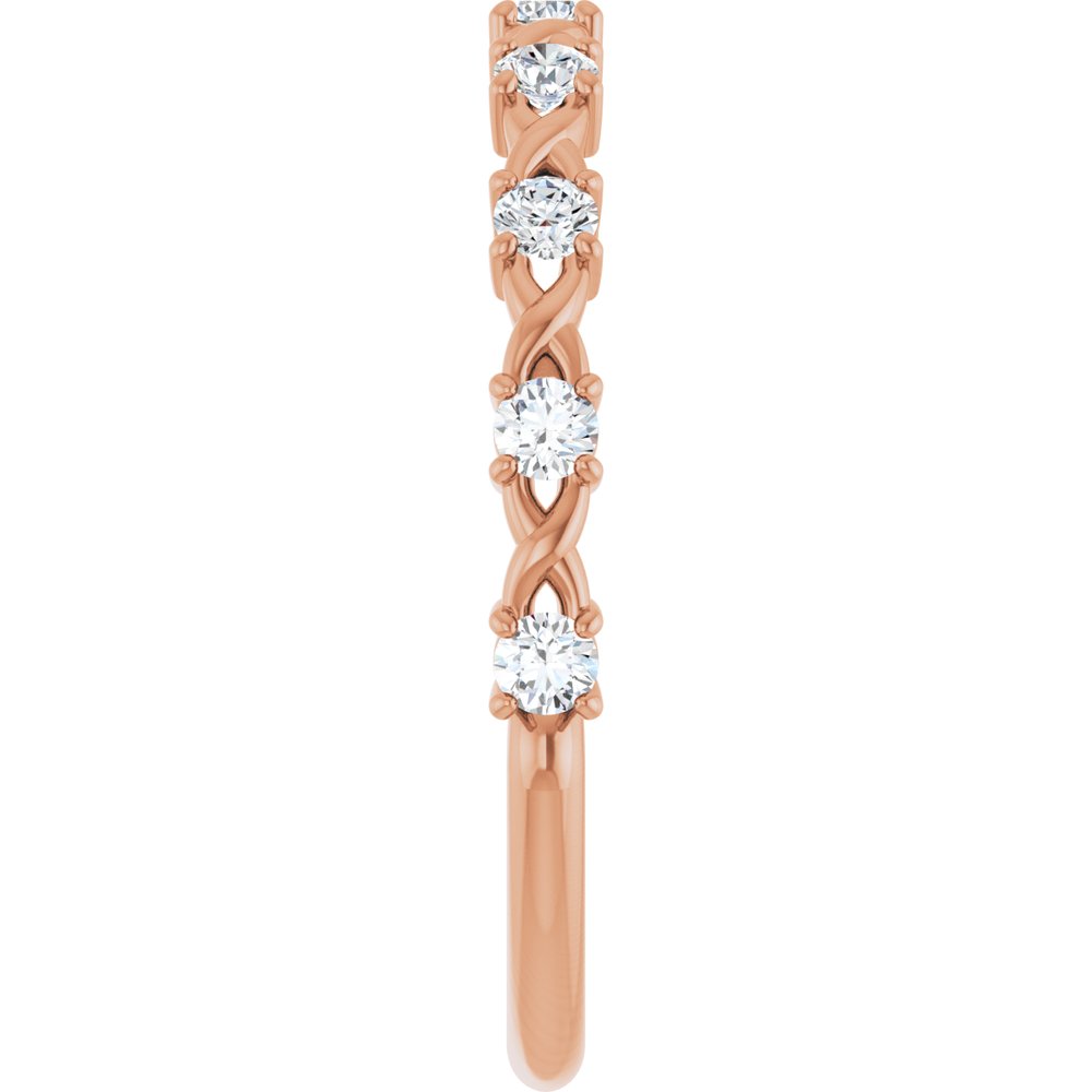 14K Rose 1/4 CTW Lab-Grown Diamond Anniversary Band