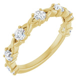 14K Yellow 5/8 CTW Natural Diamond Anniversary Band