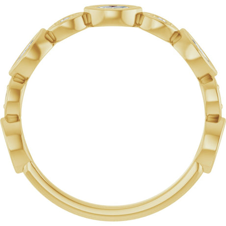 14K Yellow Gold 1/3 CTW Lab-Grown Diamond  Anniversary Band