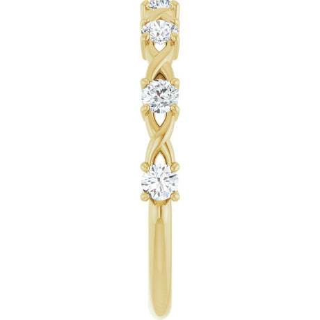 14K Yellow 3/8 CTW Lab-Grown Diamond Anniversary Band
