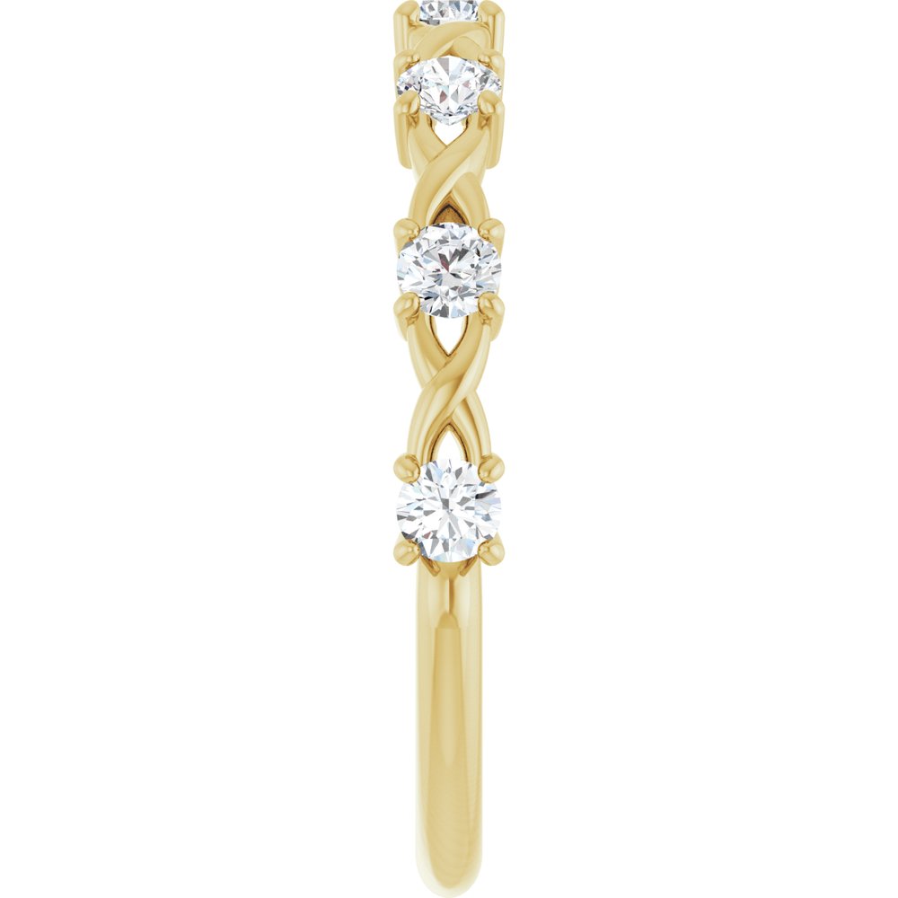 14K Yellow 3/8 CTW Lab-Grown Diamond Anniversary Band