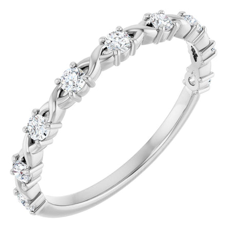 14K White 1/4 CTW Lab-Grown Diamond Anniversary Band