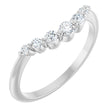 Platinum 1/5 CTW Natural Diamond Contour Band