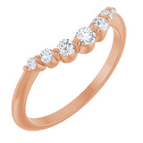 14K Rose 1/5 CTW Natural Diamond Contour Band