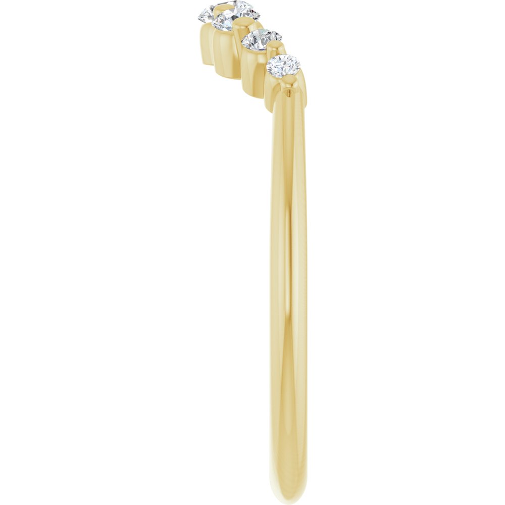 14K Yellow 1/5 CTW Natural Diamond Contour Band