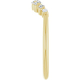 14K Yellow 1/5 CTW Lab-Grown Diamond Contour Band