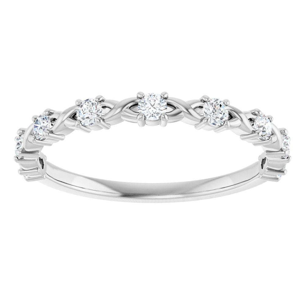 14K White 1/4 CTW Lab-Grown Diamond Anniversary Band