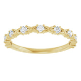 14K Yellow 1/4 CTW Natural Diamond Anniversary Band