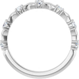 14K White 3/8 CTW Lab-Grown Diamond Anniversary Band