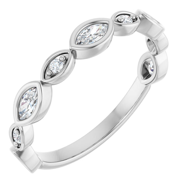 14K White Gold 1/3 CTW Lab-Grown Diamond  Anniversary Band