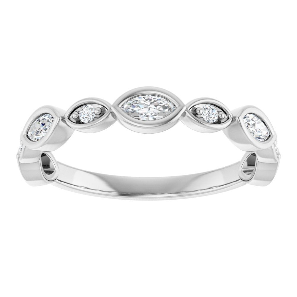 14K White Gold 1/3 CTW Lab-Grown Diamond  Anniversary Band