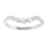 14K White 1/5 CTW Lab-Grown Diamond Contour Band