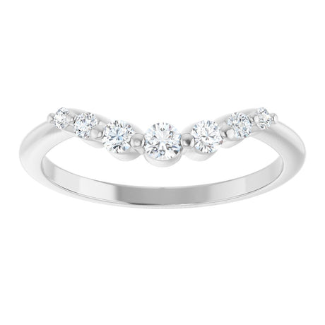 14K White Gold 1/5 CTW Lab-Grown Diamond Contour Band