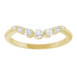 14K Yellow 1/5 CTW Natural Diamond Contour Band