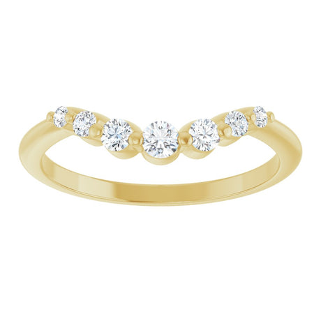 14K Yellow Gold 1/5 CTW Lab-Grown Diamond Contour Band