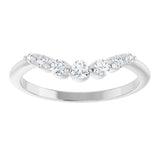 14K White 1/5 CTW Lab-Grown Diamond Contour Band