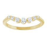 14K Yellow Gold 1/5 CTW Natural Diamond Contour Band
