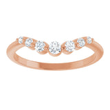 14K Rose 1/5 CTW Natural Diamond Contour Band