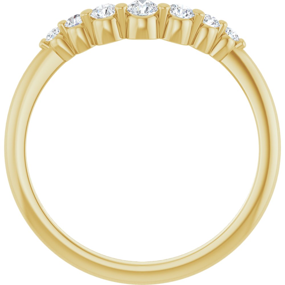 14K Yellow Gold 1/5 CTW Lab-Grown Diamond Contour Band