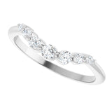 14K White 1/5 CTW Natural Diamond Contour Band