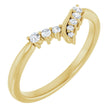 14K Yellow Gold 1/8 CTW Natural Diamond Contour Band