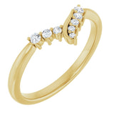 14K Yellow Gold 1/8 CTW Lab-Grown Diamond Contour Band